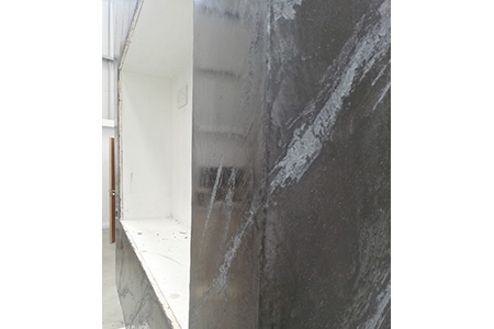 Venetian plastering - Black and silver venetian stucco