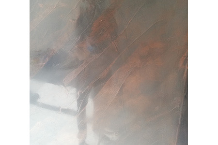 Venetian plastering - Black and copper stucco